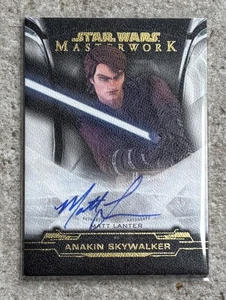 2019 Star Wars Masterwork Matt Lanter As Anakin Skywalker Canvas Auto 10/25 - Picture 1 of 6
