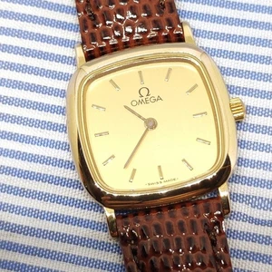 Omega De Ville Damen Quarz Uhr 18K vergoldet 20 Swiss Made überholt - Bild 1 von 9
