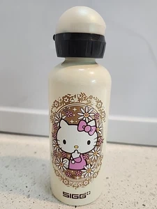 Sanrio Hello Kitty Aluminum Metal Water Bottle Swiss Made 2008 Flip Top - Picture 1 of 9