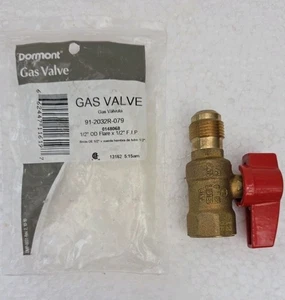 Dormont Gasabsperrventil, 1/2" OD Flare x 1/2" F.I.P. - 91-2032R-079 Neu - Bild 1 von 5
