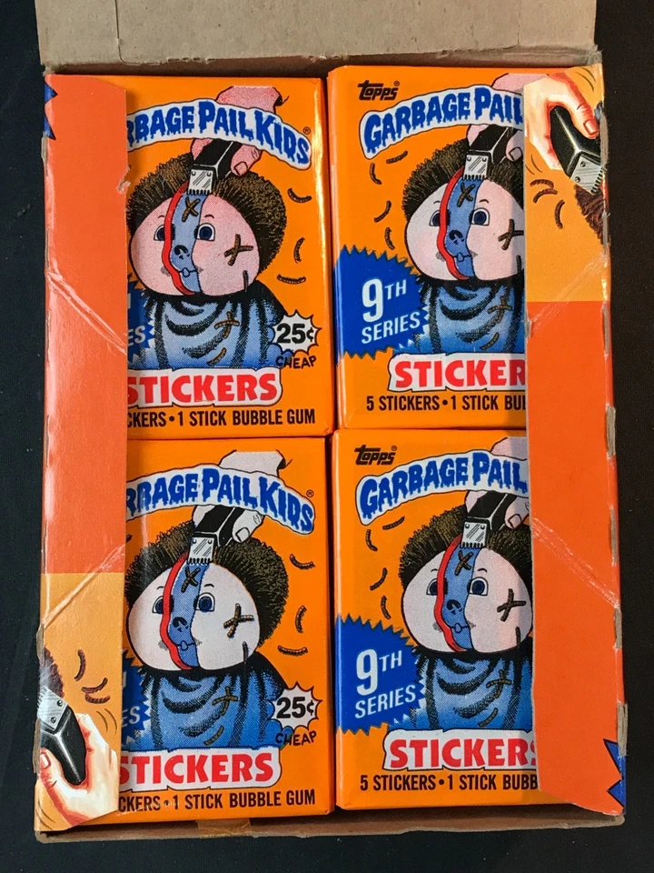 Topps Garbage Pail Kids 1987 9ª serie paquete canadiense GPK (de caja como nueva) error Foto 1 de 4