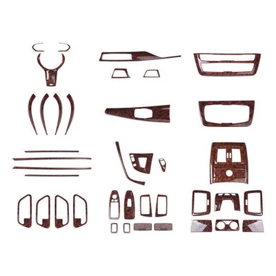 13-19 Para BMW F30 F32 F33 F36 Madera Grano Decoración Juego Completo Panel Interior Coche Foto 1 de 4