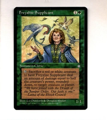 MTG Freyalise Supplicant SP/NM-  Ice Age Magic the Gathering ~ Free Shipping ~ - Image 1 of 2