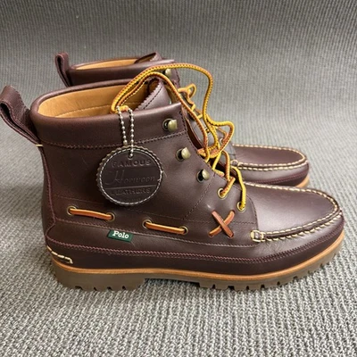 Ralph Lauren Polo Country Ranger Botas Marrón Medio 17953 Para Hombre 10 NUEVAS Foto 1 de 4