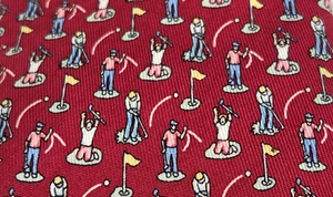 Martha's Vineyard Vines Extra Long 62" Golfing Chip Shot Pro Silk Tie Necktie - Picture 1 of 6