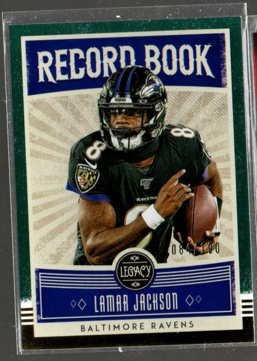 2020 Panini Legacy Record Book Green #9 Lamar Jackson /100 - Image 1 of 1