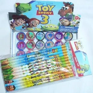 Disney Pixar Toy Story 12 Pencil & 12 Self Inking Stamper Toppers School Filler - Picture 1 of 4