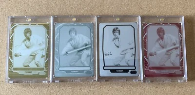 2012 Topps Star Wars Galactic Files Luke Skywalker "Farmboy" Printing Plate Set - Image 1 of 3