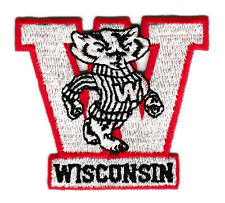 WISCONSIN BADGERS NCAA COLLEGE VINTAGE 2.25" MASCOT LETTER TEAM PATCH