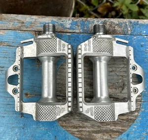 SR SP-11 Platform Pedals Touring Vintage Trek 720 Lyotard 1980s Dust Caps Sakae - Picture 1 of 9
