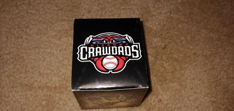 Hickory Crawdads 2002 Championship Ring Replica W/Stand, RARE! NEW! Cover