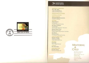 #3556 First Day Ceremony Program 34c Mentoring the Child Stamp - Picture 1 of 1
