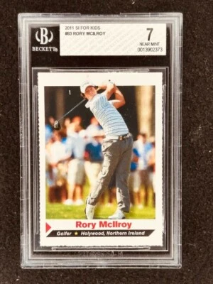 Tarjeta de novato de golf Rory McIlroy 2011 Sports Illustrated for Kids SI RC BGS 7 NrMt Foto 1 de 2