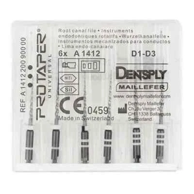 DENTSPLY SIRONA Dentsply ProTaper Universal Rotary Retreatment Files Assorted D1-D3 (Endodontic)