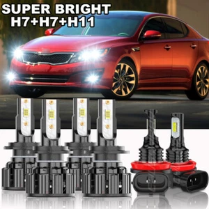 For 2015 KIA OPTIMA LX Sedan 4-Door 2.4L L4 LED Headlight Fog Light Bulbs - Picture 1 of 13
