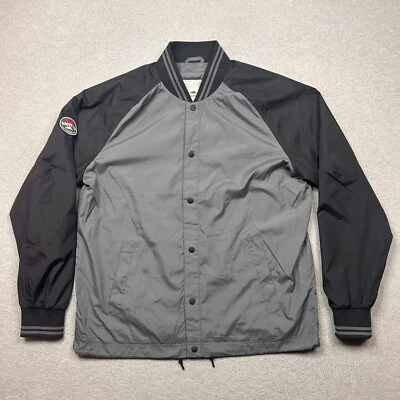 Chaqueta Roots Canada para hombre talla grande gris negro con botón de botón Coach Snap Outdoors 73 Foto 1 de 4