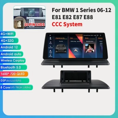 10.33" Android 12 Coche GPS Estéreo Para BMW E81 E82 E87 E88 130i 135i 128i 118i CCC Foto 1 de 4