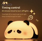 Panda Night Lights Lamp Cute Animal Silicone Timing Rechargeable Lamp Cartoon