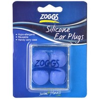 Zoggs Clear Silicone Ear Plugs Adult - Hypo-allergenic Earplugs for Swimming