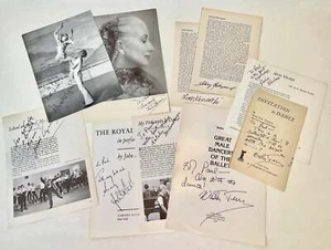 [Dance] Signed title pages & other signed docs FONTEYN, DUDINSKAYA ETC - Picture 1 of 5