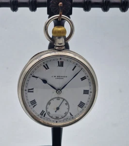 ANTIK J.W. BENSON LONDON MASSIV SILBER TASCHENUHR 48 MM. / V085 - Bild 1 von 7