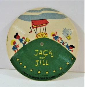 Vintage 6 1/2" Picture Record Guild of America Jack &Jill & Fiddle De Dee - Picture 1 of 2
