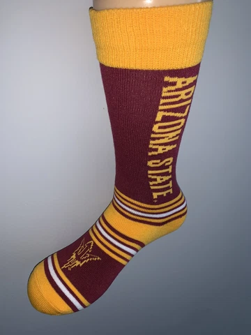ARIZONA STATE SUN DEVILS NCAA COLLEGE JERSEY LOGO GO TEAM DRESS SOCKS MENS Cover