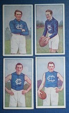 J.J. Schuh 1920 Australian Footballers; 4 x Carlton cards better grade