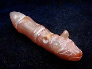 Old Nephrite Jade Stone Carved HongShan Culture Beast w/ Long Penis #01262412 - Imagen 1 de 6
