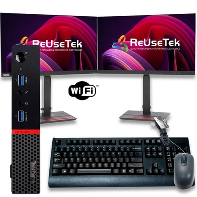 Lenovo ThinkCentre M700 Tiny PC Monitor Bundle Intel i5-6500T 16GB/240GB WiFi+BT - Image 1 of 4