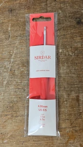 Sirdar Aluminium Crochet Hook Red Soft Touch Handle 4mm US F/5 17cm (1 Supplied) - Picture 1 of 24