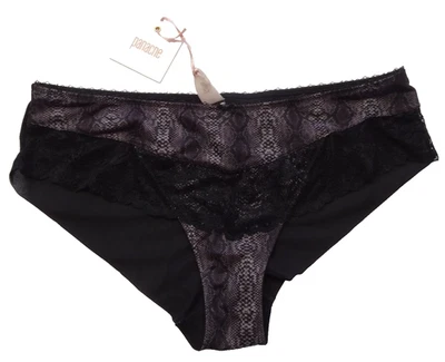 NWT Panache L Jasmine Brief Underwear Panty Black Animal Print Bra Lace NEW 6955 - Image 1 of 4