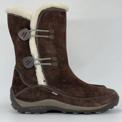 Botas MERRELL Mujer 11 Yarra Invierno Nieve Castaño Media Pantorrilla Pull On Boot J20244 Foto 1 de 4