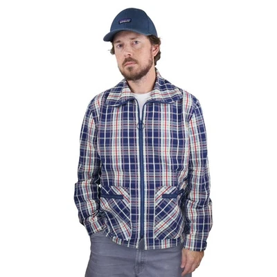 Chaqueta de acción Catalina Sailing de colección para hombre 40 M/L EE. UU. Seersucker cortavientos a cuadros Foto 1 de 4