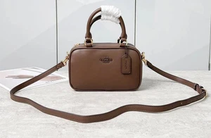 CT776 Coach Brown Satchel Crossbody In Signature Colorblock Outlet Products NWT - Picture 1 of 7