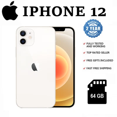 NUOVO Apple iPhone 12 - 64GB - Bianco (Sbloccato) ✔️Garanzia 24 MESI ✔️Originale - Immagine 1 di 4