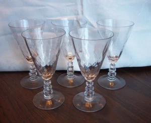 5 tallos de obleas ópticos de diamante de cristal Cambridge 6,75" vasos de agua ver fotos - Imagen 1 de 5