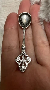 Mini Silver Spoon 1pc Ornate Design for Spices Sugar Salt - Picture 1 of 15
