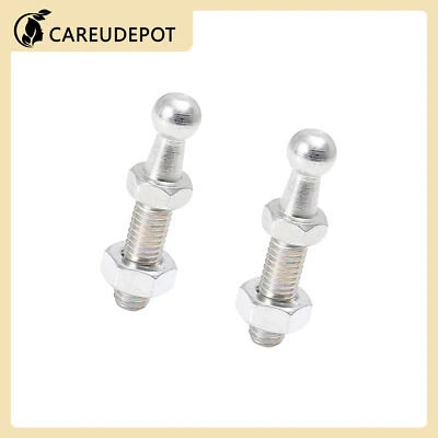 Juego de 2 pernos de bola de puntal de gas de 10 mm M8x25 mm tono plateado para puntales de gas Foto 1 de 4