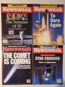 Posten 4 NEWSWEEK Zeitschriften mit NASA, MOON Hüllen (80er Jahre) - Bild 1 von 5