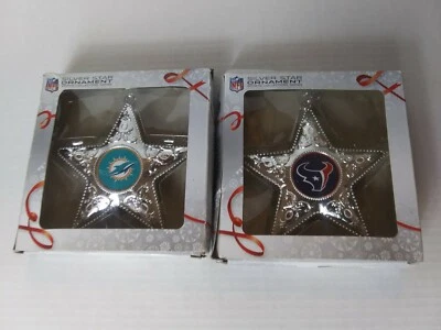 NFL 4" Silver Star Ornament **YOU CHOOSE** - Image 1 of 3