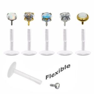 Crystal Labret Lip Bar Ring - Ear Cartilage Piercing Sexy Earring Bars Jewelry 1