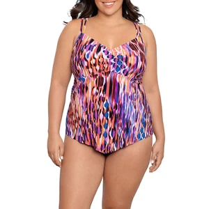 Trimshaper Animal Tankini Swimsuit Top Plus Sizes 18W, 22W, 24W Msrp $65 - Picture 1 of 6
