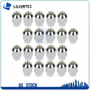 20 Chrome 7/16-20 Hex Size 3/4" Wheel Lug Nuts For Chevy Caprice Two-Ten Series - Picture 1 of 7