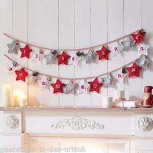 Adventskalender Sterne zum Selbstbefüllen Selberfüllen Weihnachten Deko - Picture 1 of 1