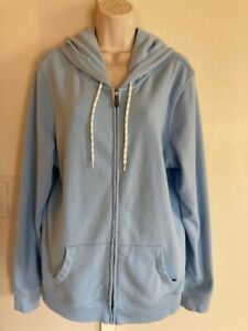 WOMENS PASTEL BLUE UP HOODIE, 2 FRONT POCKETS, XL TALL, NWOT, BEAUTIFUL!