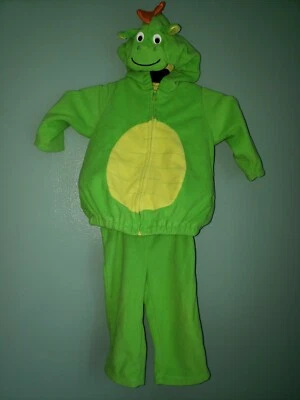 2 PC CARTERS GREEN DRAGON JACKET COAT HOODED PANTS HALLOWEEN COSTUME 12 MONTHS - Image 1 of 4