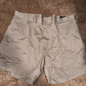 Polo Ralph Lauren Mens Brown Classic Fit 6”Elastic Waist Chino Shorts Size 40 - Picture 1 of 5