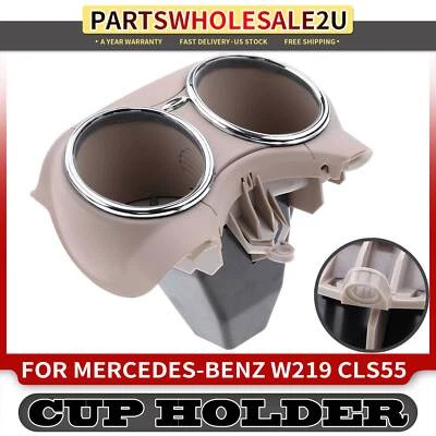 Front Dual Cup Holder for Mercedes-Benz CLS500 2006-2011 CLS55 AMG 2006 Beige - Image 1 of 4