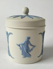 Wedgwood Jasperware Blau auf Weiß Dancing Stunden Topf Und Deckel